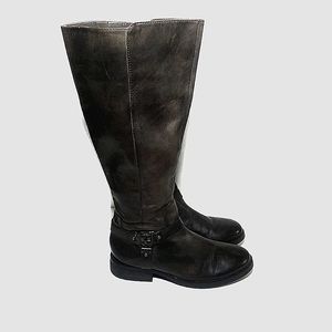 Vince Camuto Womens Farren Leather Riding Boots